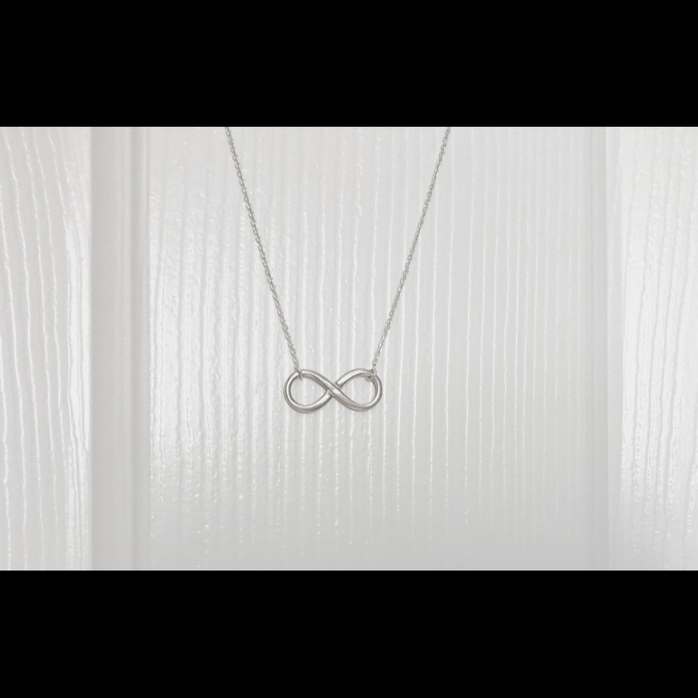 a sliver, infinity sign necklace!